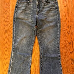 Madewell Women's‎ Retro Crop bootcut  Blue Jeans